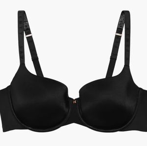 46DD SavageXFenty Microfiber Balconette Bra ~ Black Caviar